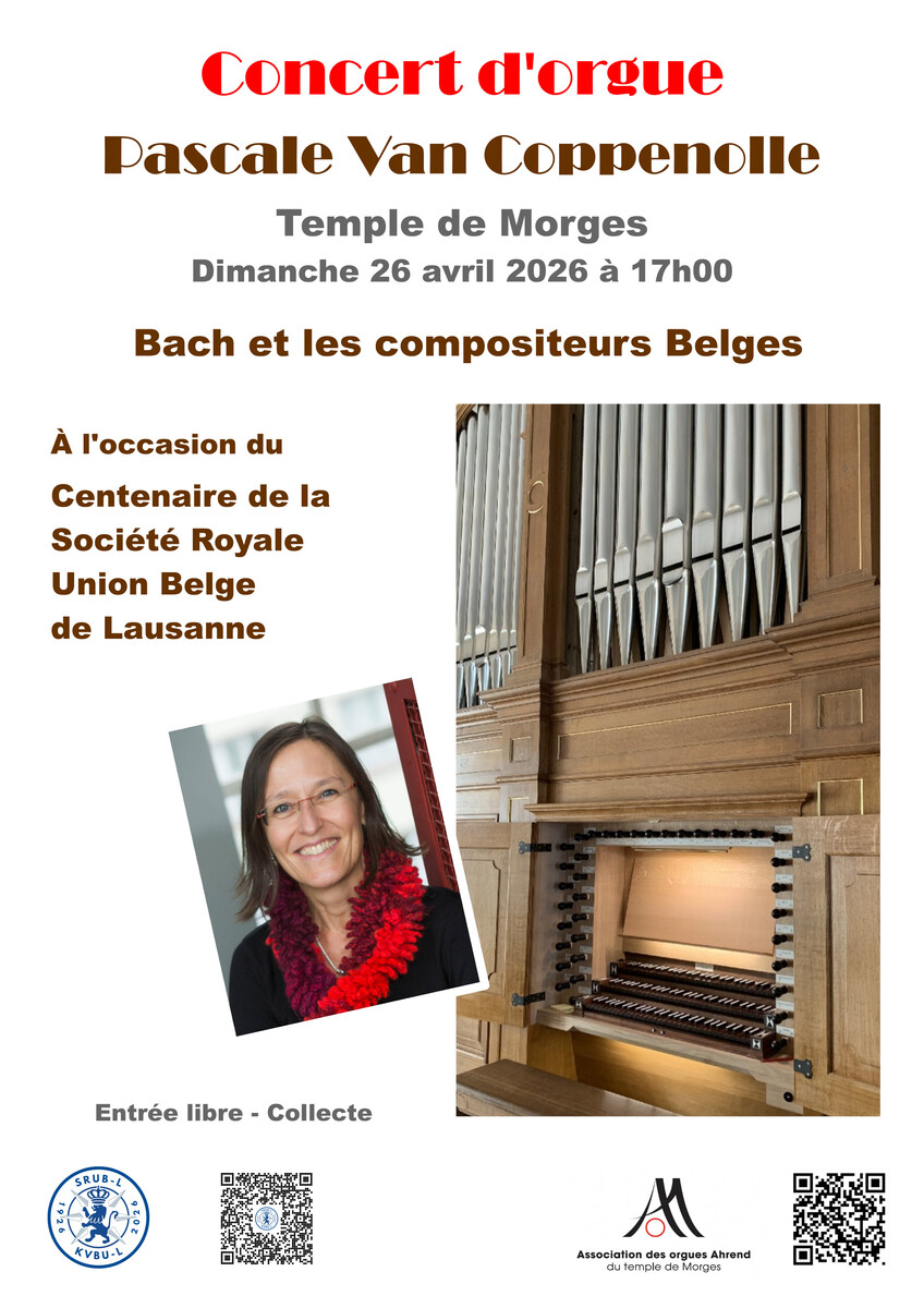 Bach et les compositeurs Belges, concert d'orgue par Pascale Van Coppenolle