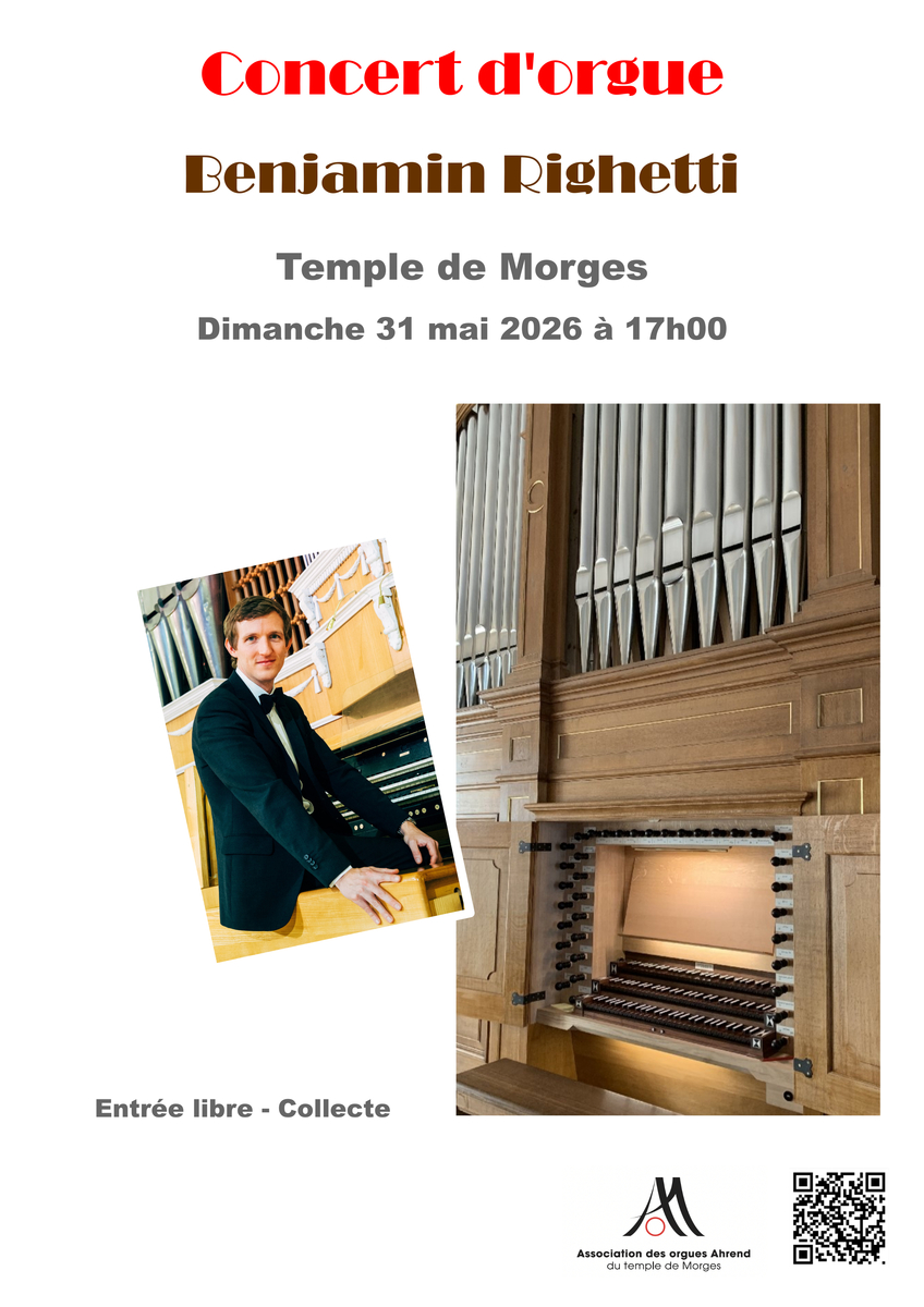 Concert d'orgue avec Benjamin Righetti